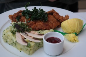 Wiener schnitzel do restaurante do Parlamento 