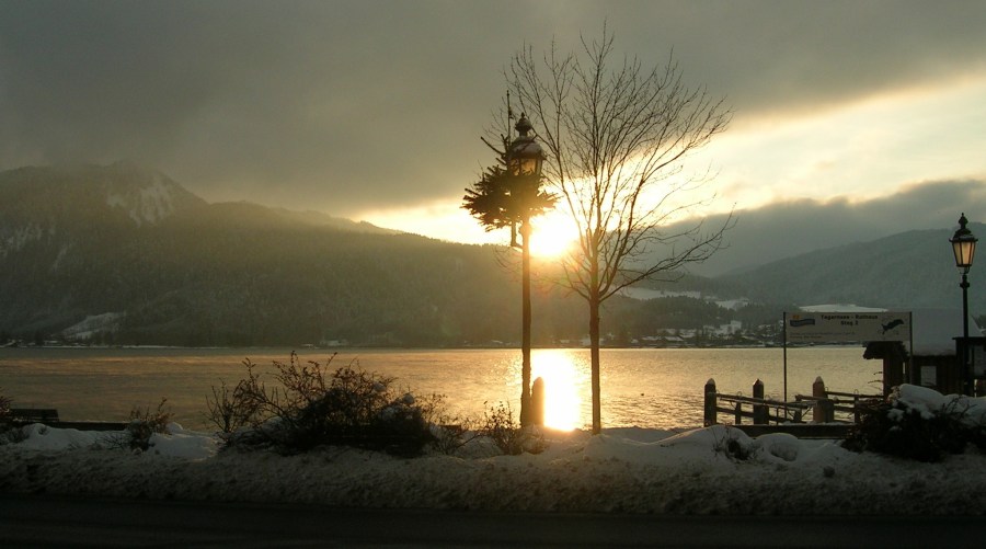 Final de tarde no lago Tegernsee