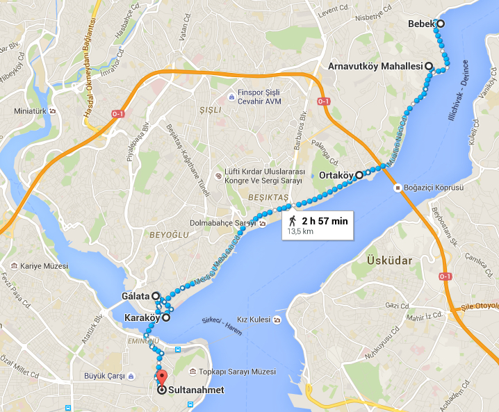 Os bairros à beira do Bósforo